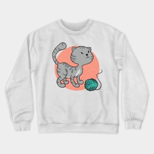 Funny Grey Cat Crewneck Sweatshirt